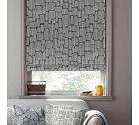 Missprint Little Trees Charcoal Roman Blind