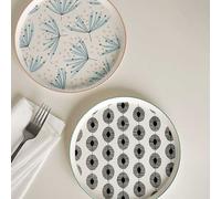 MissPrint Wildflower Set of 2 Fine China Side Plates Blue