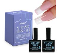 Misssix XBASICTIPS French Protecting Builder Gel and Top Coat, Prevent French Nail Tips Area chipping, Protect French Press on nails