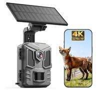 Misstech 4K & 64MP UHD Solar Trail Camera, Clear Night Vision for Garden