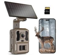 Misstech 4K UHD Solar Wildlife Camera for Garden Monitoring, Trail Cam with 0.1s Fast Activation to Record Animals, 64MP/4K Clear Night Vision, No Monthly Fee, App Control, IP66, 32GB SD Card