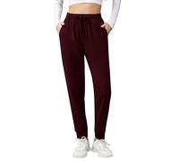 Missufe Women's High Waisted Baggy Sweatpants Workout Lounge Joggers Athletic Cinch Bottom Trousers with Pockets