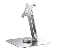Missun 13-17.3" Monitor Stand with 360° Swivel Base, 75mm VESA Single-Arm Mount w/ M4 Screws for Portable Monitor, Adjustable Angle & Tilt & Rotation - Touchscreen Desktop Display Stand