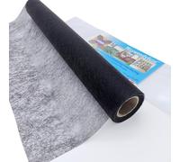 Misswendyfuse 12''×5Yards Sheer fusible Webbing, Ultra Lightweight Fusible Interfacing,Fusible bonding for The Applique Quilting,Hemming.(Black)