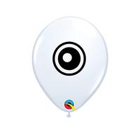 Missy Moo Qualatex 58009 Eyeballs 5 Inch Latex Balloons (White, 100 Pack)