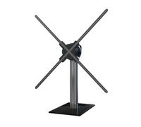 Missyou 3D Hologram Fan Desktop Stand with Tempered Glass Base and Aluminum Alloy Frame, Suitable for 27.5" or Smaller Fans(Desktop Stand (Height 15"))