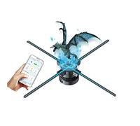 Missyou 3DHologramFan Display Projector,22“ Christmas tree with Bluetooth, Versatile Picture Fan Spinner for Shops, Bars, Casinos - Holographic Fan Projector with Halloween Video