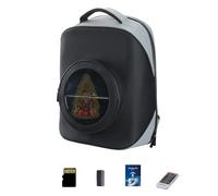 Missyou 3DHologramFan Led Backpack,16.1" 3DHologramFan Projector Advertising Commercial TVs & Displays with Cover, 700 Video Library and Remote for Business Store Signs,Bar,Casino,Christmas tree,Party