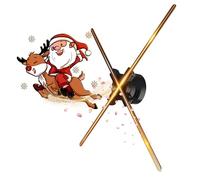 Missyou 70 cm Hologram 3D Christmas Tree LED Holographic Projector with WiFi and Bluetooth App and 700 Burger Anime Video; for Exhibitions, Holographic Propeller