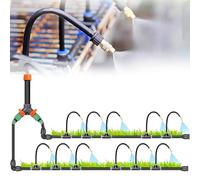 Mist Cooling Automatic Irrigation System-Misting System 65.6ft-164ft DIY Automatic Irrigation Equipment Set with Automatic Timer for Garden Greenhouse Flower Bed Patio Lawn20m/65.6ft-WithoutTimer