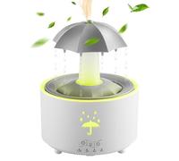 Mist Humidifier, Cooling Air Diffuser for Rooms, 7-Colour Light Design, Raindrop Function, Quiet Operating System, Aromatherapy Tool, Home Accessory for Bedroom 5.28 x 5.28 x 7.17 Inches
