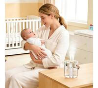 Mist Humidifier - Wireless Digital Humidifier | Home Moisture Device With Three Nozzle Spray System, Indoor Climate Control For Bedroom Bathroom Living Space, Household Air Care Unit