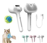 Mist Massage Dog Brush, Yopoll Mist Massage Brush, Labrador Charm SteamBrush, Labradorcharm Pet Steam Brushes, Furry Basics Pet Grooming Brushes, Steam Spray Grooming Scrub for Dogs Cats (White)
