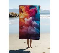 Mist Microfibre Beach Towel 220x100cm 1 Pack, Large Beach Towels for Adults Colorful Pattern with Waterproof Storage Bag Quick Dry Sand Free Lightweigh for Travel Pool Holiday Camping Yoga Gym 5Q9-6H