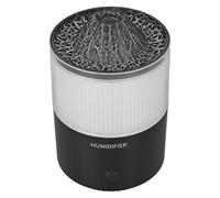 Mist Oil Diffuser, Simulation Volcano Essential Oil Diffuser Humidifier Water Shortage Protection Rechargeable Low Noise with Colorful Light for Car (Black)