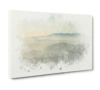 Mist Over Snowdonia in Wales Canvas Print | Gallery Wrapped 30mm Frame Wall Art | 30x20 inches | Ready to Hang | Abstract Picture | Living Room Bedroom Lounge Office