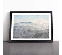 Mist Over Snowdonia in Wales | Framed Wall Art Print | Modern Home Decor Picture | Ready to Hang Artwork for Living Room, Bedroom, Kitchen or Office | Multiple Sizes