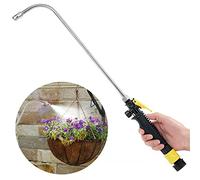 Mist Watering Wand For Hanging Baskets,25 Inch Spray Wand With Adjustable Nozzle, Car Pet Window Cleaning Tool, Great For Watering Seedbeds, Hanging Plants, Deck Plants.（90-degree curved nozzle）