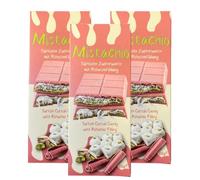 Mistachio Turkish Chocolate Bars 80g - Premium Dubai-Style Middle Eastern Sweets Gift (3Pack, Ruby Raspberry Chocolate)