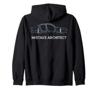 MISTAKE ARCHITECT Car Chassis Blueprint Automotive Zip Hoodie