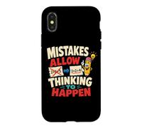 Mistakes Allow Thinking Funny Pencil Math Teacher Case for iPhone X/XS