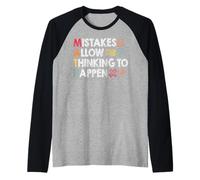 Mistakes Allow Thinking to Happen Funny Math Teacher Raglan Baseball Tee