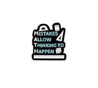 Mistakes Allow Thinking To Happen Geometry Enamel Pin, Math Teacher Motivational Pin Brooch, Growth Mindset Brooch Badge For Mathematics Lover Student, Back To School Gift For Math Teacher