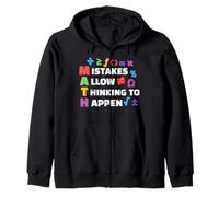 Mistakes Allow Thinking to Happen Math Teacher For Teachers Zip Hoodie