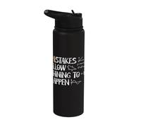 Mistakes Allow Thinking to Happen Math Teacher Mathematician Stainless Steel Insulated Water Bottle