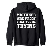 Mistakes Are Proof That You're Trying Growth Mindset Vintage Zip Hoodie