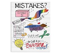 Mistakes Are Proof You Try Metal Sign Decor 12x8 Inch