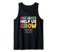 Mistakes Help Us Grow Positive Quote Tank Top
