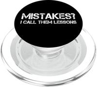 Mistakes? I Call Them Lessons Funny Sarcastic Saying Humor PopSockets PopGrip for MagSafe