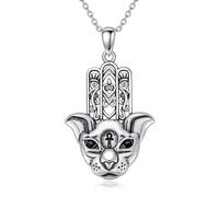 MISTBEE Raven Eagle Owl Phoenix Panda Hummingbird Lion Moth Leopard Marlin Necklace 925 Sterling Silver Women Men Animal Pendant Jewelry Mother's Day, Sterling Silver, No Gemstone