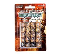 Mistborn Adventures - Mistborn Dice: The Complete Feruchemy Set - 20 Gold Colored Polyhedral 6 Sides Includes 20 dice -D6