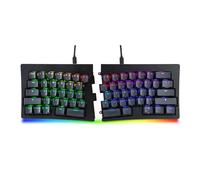 MiSTEL MD600 Alpha BT RGB, Split Keyboard, Ergonomic Mechanical Keyboard, 60%, PBT Double Shot Keycap (Transparent), Bluetooth5.0, Mac/Windows OS Compatible -Gateron G Pro Silver