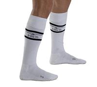 Mister B Urban Football Socks with Pocket, Size 38-41 cm, White