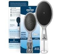 Mister Brush 2-in-1 Hairbrush Mister - Innovative Hair Mist & Brushing Tool for Wet & Dry Hair Styling - No-Tangle Bristles, Convenient Water Reservoir, Easy-to-Use (White)