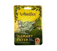 Mister Canapa, Activated Carbon and Cellulose Filters, Diameter 6 mm, Green, 50 Pieces
