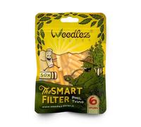 Mister Canapa, Activated Carbon and Cellulose Filters, Diameter 6 mm, Yellow, 50 Pieces