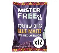Mister Free'd Tortilla Chips with Blue Maize, 135 g, Pack of 12
