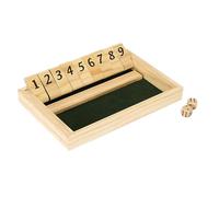 MISTER GADGET, MG3718, Shut The Box Entertaining Board Game - Immersive Experience, Attractive Design, Accessible to Everyone - Size 21 cm, Natural Black