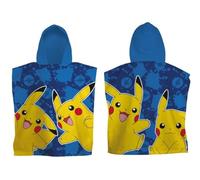 MISTER LICENSE COMPANY, S.L. Children's Kids Pokemon Poncho Towel Pikachu Bath Towel - 50 × 100 cm, 100% Polyester Microfiber