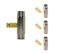 Mister nozzles, Slip-Lock Mist Tubing Tee with Brass Misting Nozzle,High Pressure Fog Nozzle Connector(0.5mm)