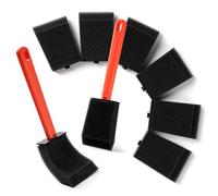 Mister Rui 2 Inch Paint Brushes, 8 Sponge Heads & 2 Handles, Reusable Handle System, Disposable Poly Foam Brushes for Furniture, Cabinets, Staining, Smooth Finish with All Paints