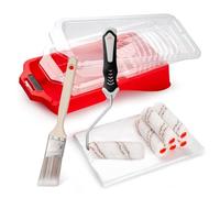 Mister Rui 4 Inch Paint Roller Kit, Mini Rollers for Painting, Small Paint Roller Set for Small Painting Projects, Small Roller and Tray for Most Home Decoration and Renovation