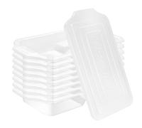 Mister Rui 4 Inch Paint Tray Liners 8-Pack with Lid - Reusable, Solvent-Proof Plastic Roller Tray Refills for Leak-Free Painting, Fits Mister Rui Red Trays