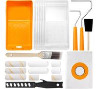 Mister Rui 4 Inch Small Paint Roller and Tray Set, Paint Brush Set