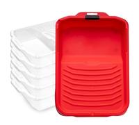 Mister Rui 6 Packs Paint Tray, Paint Tray Liners, Paint Roller Tray 9", Roller Tray liners Packs for Painting