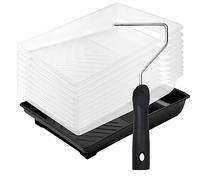 Mister Rui 6" Paint Tray 12-Pack with 4" Roller Frame & Liners